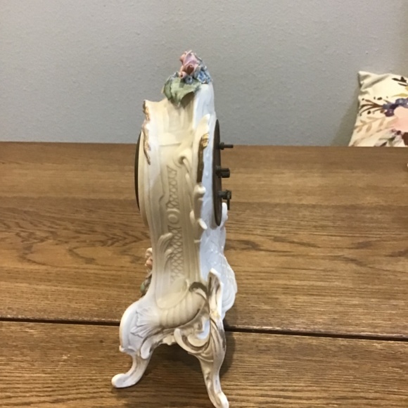 Vintage West German Unadjusted Ceramic Mantle Clock Signed - Picture 9 of 10